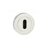 Quality image of Mediterranean Key Escutcheons on Round Rose - Polished Chrome | Sku. mesckcp | available from Trade Door Handles.