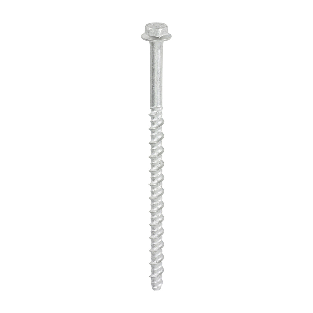 This is an image of Timco - Multi-Fix Masonry Bolts - Hex Flange - Exterior - Silver 6.0 x 130mm - (100 PCS Box) MF6130
