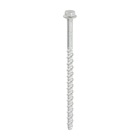 This is an image of Timco - Multi-Fix Masonry Bolts - Hex Flange - Exterior - Silver 6.0 x 130mm - (100 PCS Box) MF6130