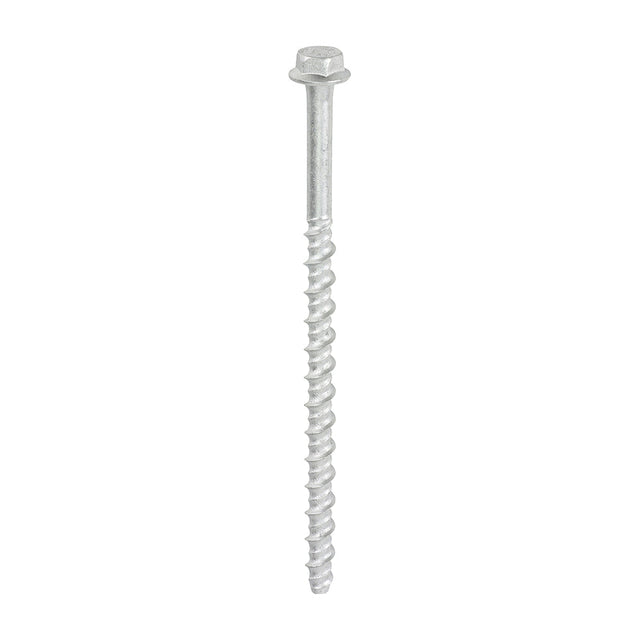 This is an image of Timco - Multi-Fix Masonry Bolts - Hex Flange - Exterior - Silver 6.0 x 130mm - (100 PCS Box) MF6130