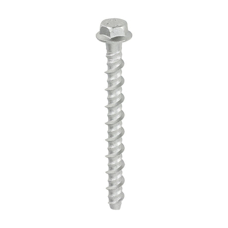 This is an image of Timco - Multi-Fix Masonry Bolts - Hex Flange - Exterior - Silver 6.0 x 75mm - (100 PCS Box) MF675