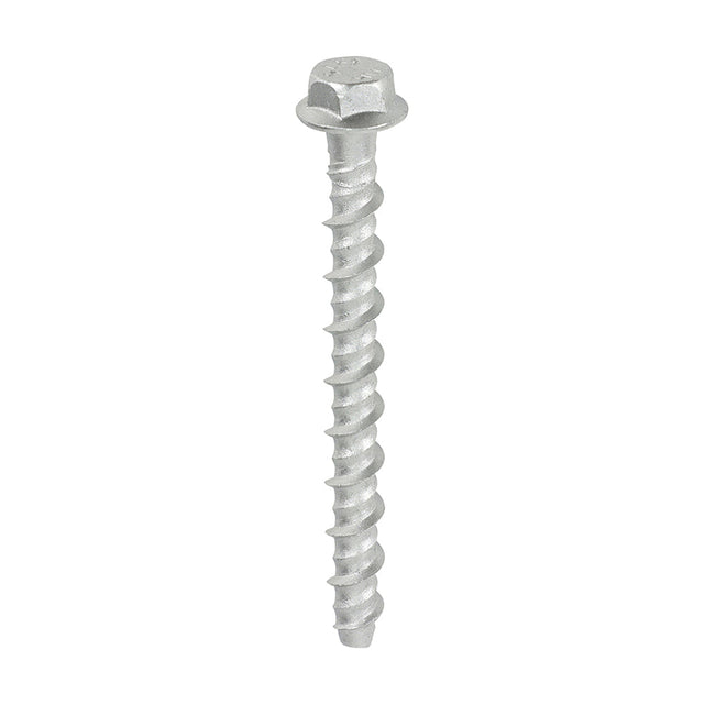 This is an image of Timco - Multi-Fix Masonry Bolts - Hex Flange - Exterior - Silver 6.0 x 75mm - (100 PCS Box) MF675