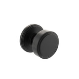 Quality image of Millhouse Brass Boulton Solid Brass Stepped Mortice Door Knob on Concealed Fix Rose - Matt Black | Sku. mh350smkmbsolid | available from Trade Door Handles.