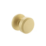 Quality image of Millhouse Brass Boulton Solid Brass Stepped Mortice Door Knob on Concealed Fix Rose - Satin Brass | Sku. mh350smksbsolid | available from Trade Door Handles.