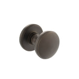 Quality image of Millhouse Brass Edison Solid Brass Domed Mortice Knob on Concealed Fix Rose - Urban Dark Bronze | Sku. mh400dmkudb | available from Trade Door Handles.
