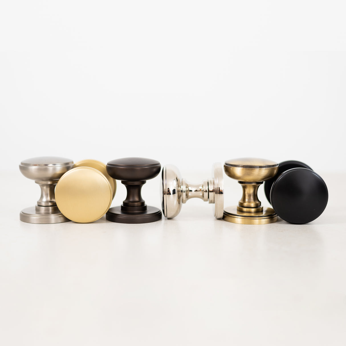 Quality image of Millhouse Brass Edison Solid Brass Domed Mortice Knob on Concealed Fix Rose - Matt Black | Sku. mh400dmkmb | available from Trade Door Handles.