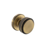 Quality image of Millhouse Brass Harrison Brass Knurled Mortice Knob on Concealed Fix Rose - Antique Brass | Sku. mh450ksmkab | available from Trade Door Handles.