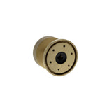 Quality image of Millhouse Brass Harrison Solid Brass Knurled Mortice Door Knob on Concealed Fix Rose - Satin Brass | Sku. mh450ksmksbsolid | available from Trade Door Handles.