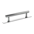 Quality image of Millhouse Brass Pennington Hexagonal T-Bar Cabinet Pull Handle on Backplate 128mm - Polished Chrome | Sku. mhchb17128pc | available from Trade Door Handles.