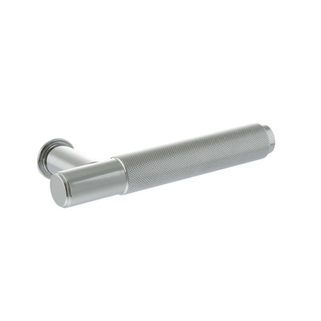 Quality image of Millhouse Brass Crompton Lever Door Handle on Concealed Round Rose - Polished Chrome | Sku. mhcr100pc | available from Trade Door Handles.
