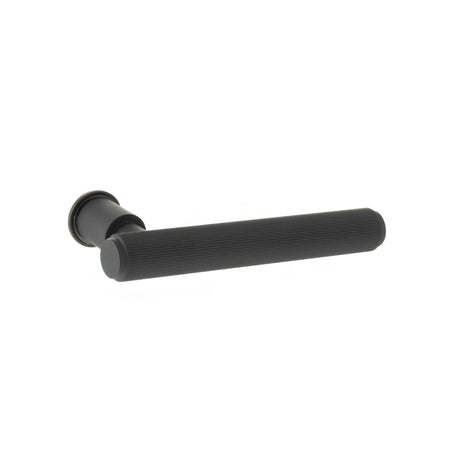 Quality image of Millhouse Brass Stephenson Lever Door Handle on Concealed Round Rose - Urban Dark Bronze | Sku. mhcr250udb | available from Trade Door Handles.