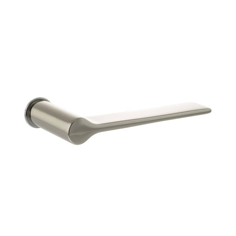 Quality image of Millhouse Brass Brindley Lever Door Handle on Concealed Round Rose - Polished Nickel | Sku. mhcr300pn | available from Trade Door Handles.