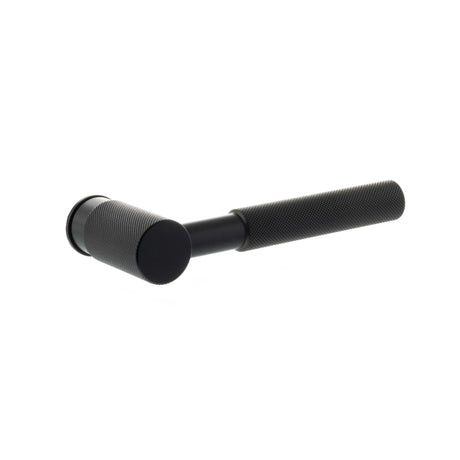Quality image of Millhouse Brass Mason Lever Door Handle on Concealed Round Rose - Matt Black | Sku. mhcr500mb | available from Trade Door Handles.