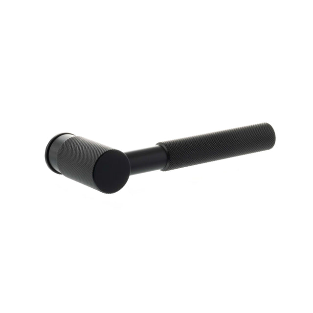 Quality image of Millhouse Brass Mason Lever Door Handle on Concealed Round Rose - Matt Black | Sku. mhcr500mb | available from Trade Door Handles.