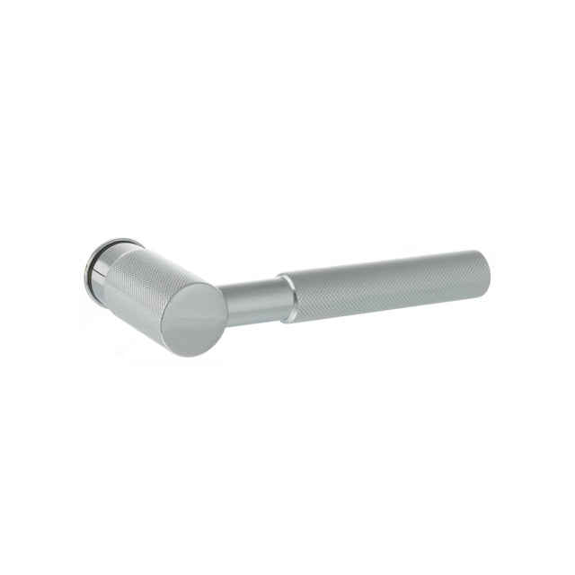 Quality image of Millhouse Brass Mason Lever Door Handle on Concealed Round Rose - Polished Chrome | Sku. mhcr500pc | available from Trade Door Handles.
