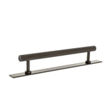 Quality image of Millhouse Brass Paddington Spiral T-Bar Cabinet Pull Handle on Backplate 160mm - Urban Dark Bronze | Sku. mhcsb17160udb | available from Trade Door Handles.