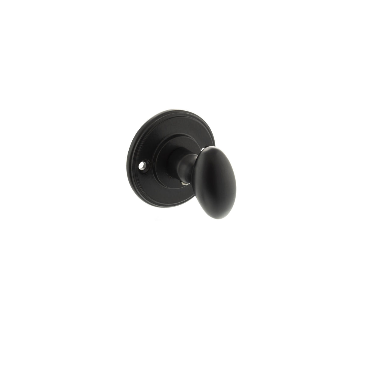 Quality image of Millhouse Brass Solid Brass Oval WC Turn and Release - Matt Black | Sku. mhowcmb | available from Trade Door Handles.