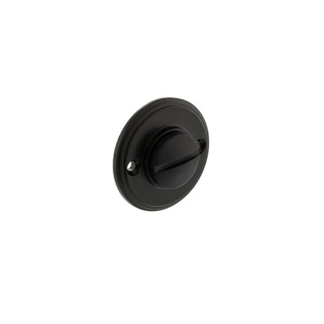 Quality image of Millhouse Brass Solid Brass Oval WC Turn and Release - Matt Black | Sku. mhowcmb | available from Trade Door Handles.