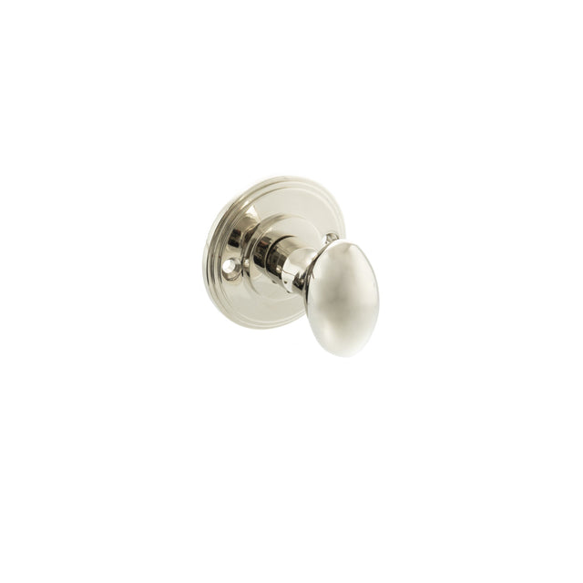 Quality image of Millhouse Brass Solid Brass Oval WC Turn and Release - Polished Nickel | Sku. mhowcpn | available from Trade Door Handles.