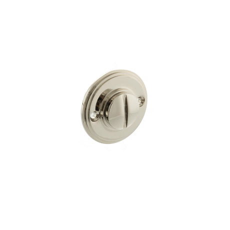 Quality image of Millhouse Brass Solid Brass Oval WC Turn and Release - Polished Nickel | Sku. mhowcpn | available from Trade Door Handles.