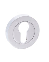 Quality image of Millhouse Brass Euro Escutcheons on Round Rose - Polished Chrome | Sku. mhrepc | available from Trade Door Handles.