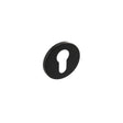 Quality image of Millhouse Brass Euro Escutcheons on 5mm Slimline Round Rose - Matt Black | Sku. mhsremb | available from Trade Door Handles.