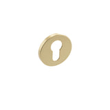 Quality image of Millhouse Brass Euro Escutcheons on 5mm Slimline Round Rose - Polished Brass | Sku. mhsrepb | available from Trade Door Handles.