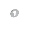 Quality image of Millhouse Brass Euro Escutcheons on 5mm Slimline Round Rose - Polished Chrome | Sku. mhsrepc | available from Trade Door Handles.