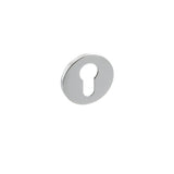 Quality image of Millhouse Brass Euro Escutcheons on 5mm Slimline Round Rose - Polished Chrome | Sku. mhsrepc | available from Trade Door Handles.