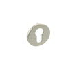 Quality image of Millhouse Brass Euro Escutcheons on 5mm Slimline Round Rose - Polished Nickel | Sku. mhsrepn | available from Trade Door Handles.