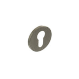 Quality image of Millhouse Brass Euro Escutcheons on 5mm Slimline Round Rose - Satin Nickel | Sku. mhsresn | available from Trade Door Handles.