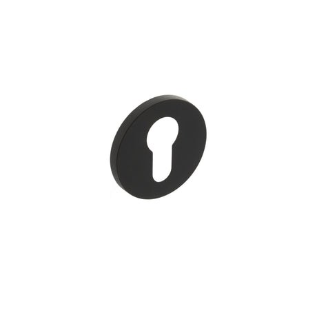 Quality image of Millhouse Brass Euro Escutcheons on 5mm Slimline Round Rose - Urban Dark Bronze | Sku. mhsreudb | available from Trade Door Handles.