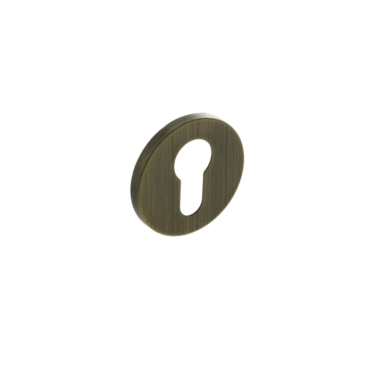 Quality image of Millhouse Brass Euro Escutcheons on 5mm Slimline Round Rose - Yester Bronze | Sku. mhsreyb | available from Trade Door Handles.