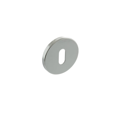 Quality image of Millhouse Brass Key Escutcheons on 5mm Slimline Round Rose - Polished Chrome | Sku. mhsrkpc | available from Trade Door Handles.