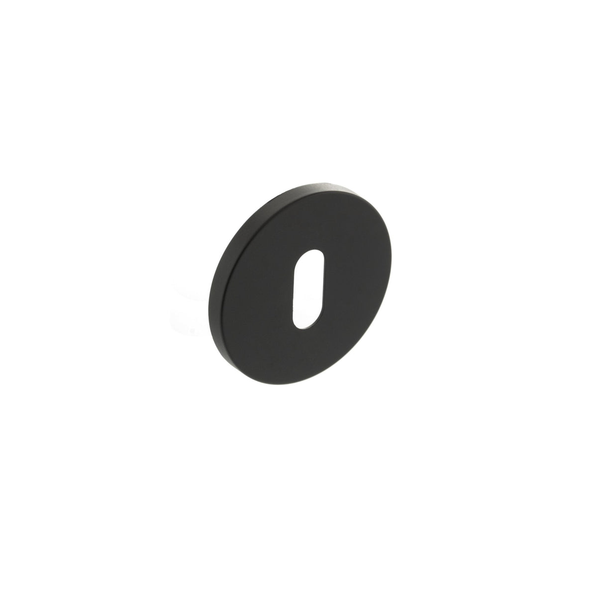 Quality image of Millhouse Brass Key Escutcheons on 5mm Slimline Round Rose - Urban Dark Bronze | Sku. mhsrkudb | available from Trade Door Handles.