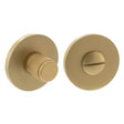 Quality image of Millhouse Brass Knurled WC Turn and Release on 5mm Slimline Round Rose - Satin Brass | Sku. mhsrkwcsb | available from Trade Door Handles.