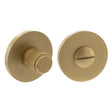Quality image of Millhouse Brass Linear WC Turn and Release on 5mm Slimline Round Rose - Satin Brass | Sku. mhsrlwcsb | available from Trade Door Handles.