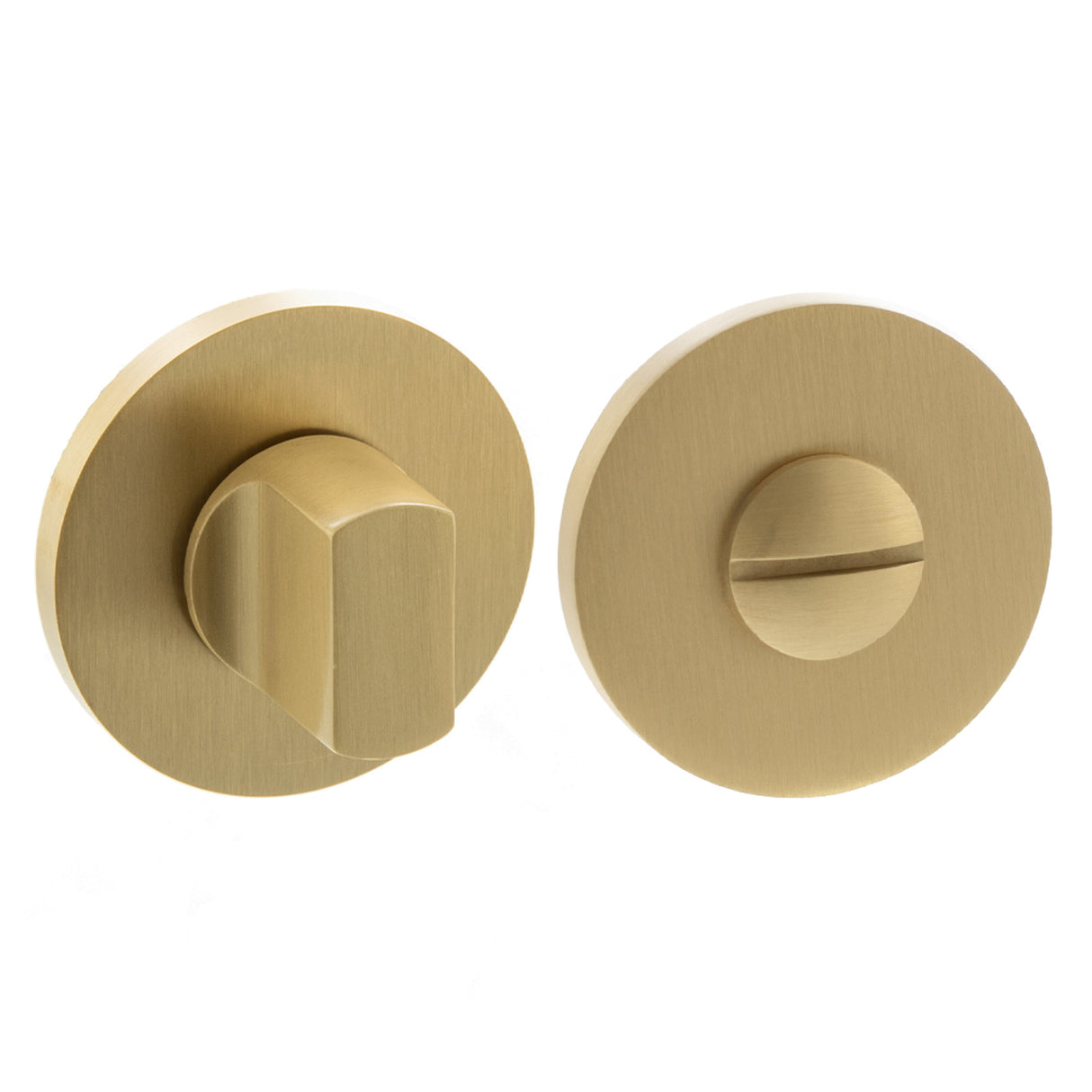Quality image of Millhouse Brass WC Turn and Release on 5mm Slimline Round Rose - Satin Brass | Sku. mhsrwcsb | available from Trade Door Handles.