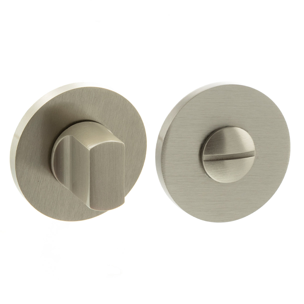 Quality image of Millhouse Brass WC Turn and Release on 5mm Slimline Round Rose - Satin Nickel | Sku. mhsrwcsn | available from Trade Door Handles.