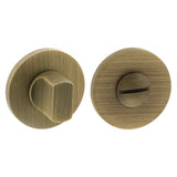 Quality image of Millhouse Brass WC Turn and Release on 5mm Slimline Round Rose - Yester Bronze | Sku. mhsrwcyb | available from Trade Door Handles.