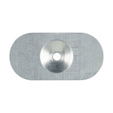 This is an image of Timco - Metal Oval Stress Plate - Galvanised 82 x 40mm - (50 PCS Box) MID8240