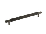 Quality image of Millhouse Brass Thomson Knurled Cabinet Pull Handle 225mm CTC x 20mm - Urban Bronze | Sku. mhphk225ub | available from Trade Door Handles.