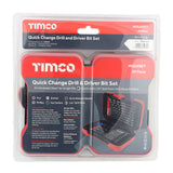 This is an image of Timco - Driver Bit & Ground Jobber Drill Bit Set 20pcs (20 Pieces Case) MIX20SET