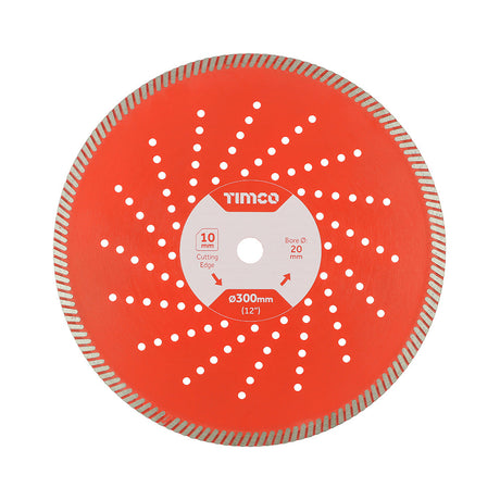 This is an image of Timco - Premium Diamond Blade - Turbo Continuous 300 x 20 (1 Each Box) MM30020