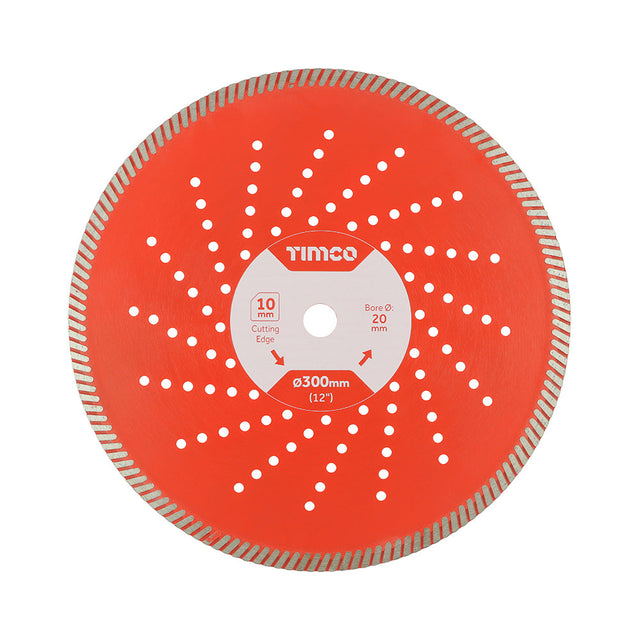 This is an image of Timco - Premium Diamond Blade - Turbo Continuous 300 x 20 (1 Each Box) MM30020