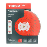 This is an image of Timco - Premium Diamond Blade - Turbo Continuous 350 x 20 (1 Each Box) MM35020