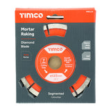 This is an image of Timco - Mortar Raking Diamond Blade - Segmented 125 x 22.2 (1 Each Box) MRE125