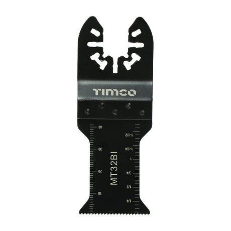 This is an image of Timco - Premium Multi-Tool Blade - Straight - For Wood/Metal 32mm (1 Each Blister Pack) MT32BI