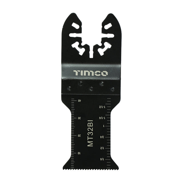 This is an image of Timco - Premium Multi-Tool Blade - Straight - For Wood/Metal 32mm (1 Each Blister Pack) MT32BI