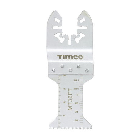 This is an image of Timco - Multi-Tool Blade - Straight Fine - For Wood 32mm (1 Each Blister Pack) MT32FT